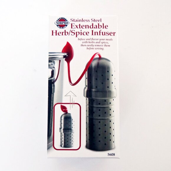 Norpro Extendable Herb / Spice Infuser Stainless Steel NIB/ New - Picture 1 of 6